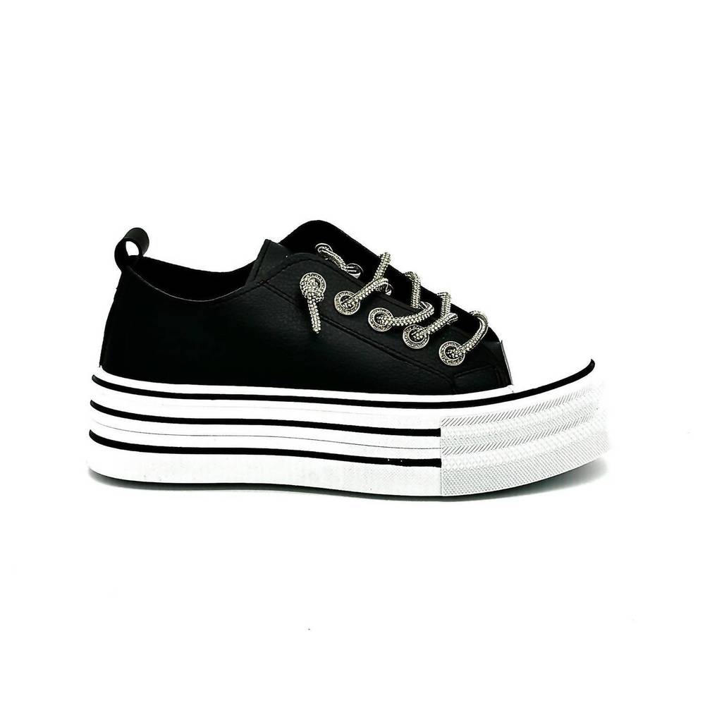 NEW BONAVI women's harley slip on sneaker in black